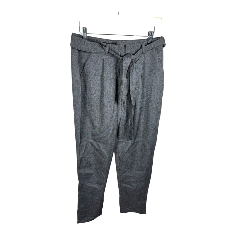 Nasty Gal Charcoal Tie-Waist‎ Dress Pants